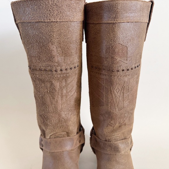 Junk Gypsy by Lane She Who Is Brave Suede Cowboy Boots Women 11 Tan - Picture 6 of 15